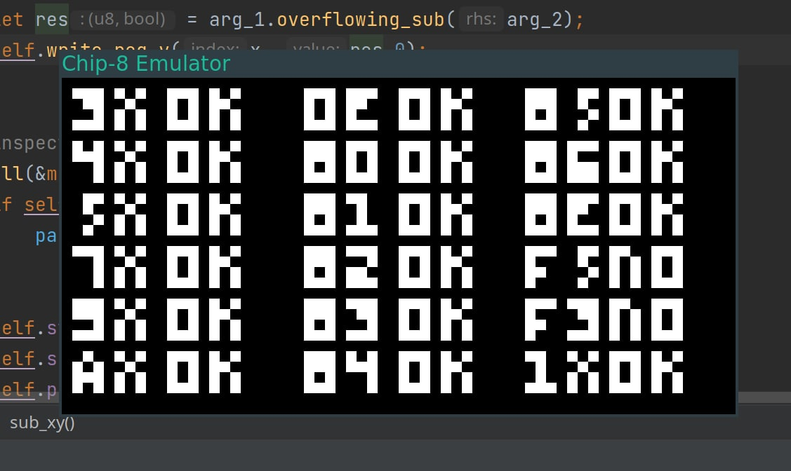 Opcodes test